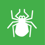 white tick vector on green background